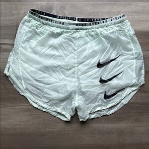 Nike Light Green Athletic Shorts Lightweight Running Design. Size S.